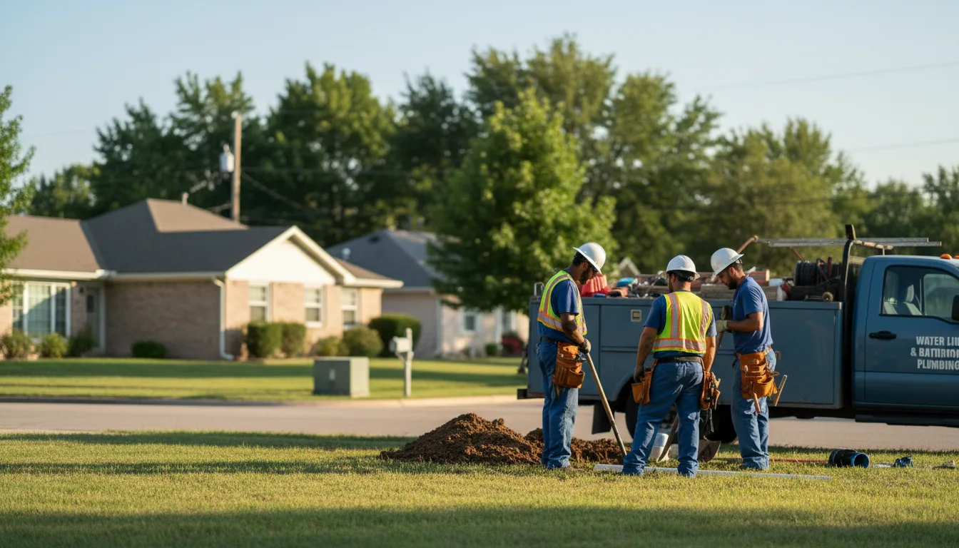 Residential water line and bathroom plumbing service in Olivia, MN